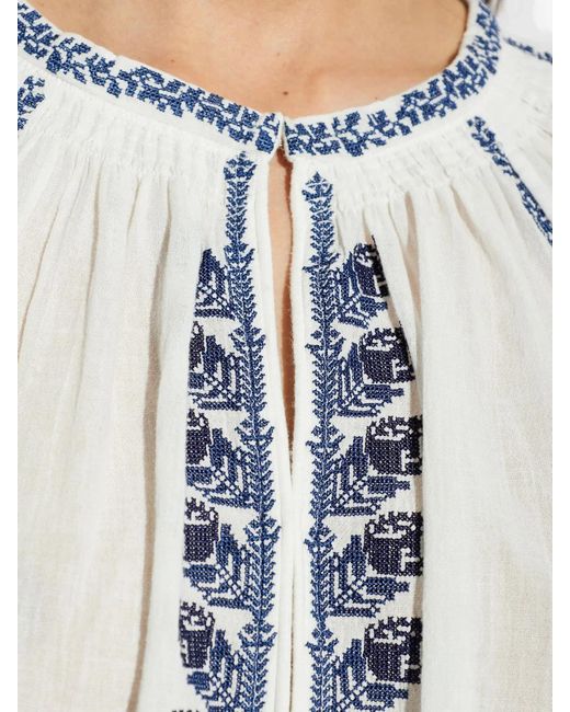 Isabel Marant White Ludy Ecru Cotton Dresses