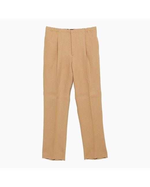 Fendi Natural Canvas Regular Pants For Ss24 for men