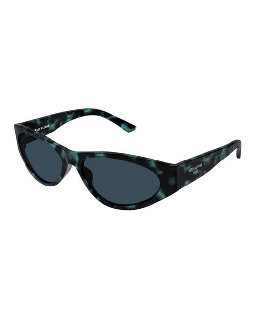 Balenciaga Blue Havana Acetate Sunglasses