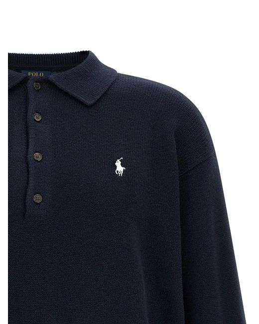 Polo Ralph Lauren Blue Cotton Sweater for men