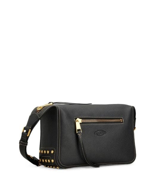 Tod's Black Metal Dots Shoulder Bag