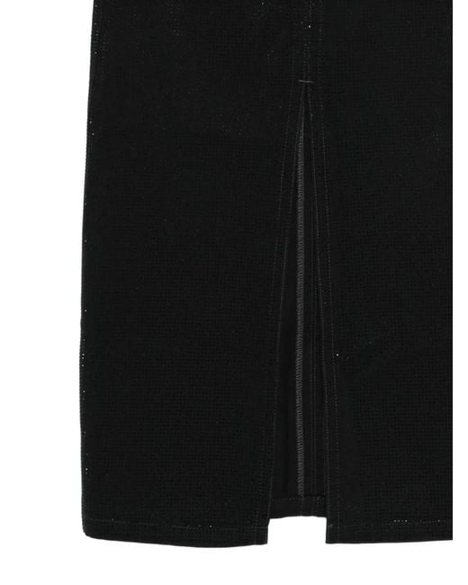 Emporio Armani Black Studded Long Skirt