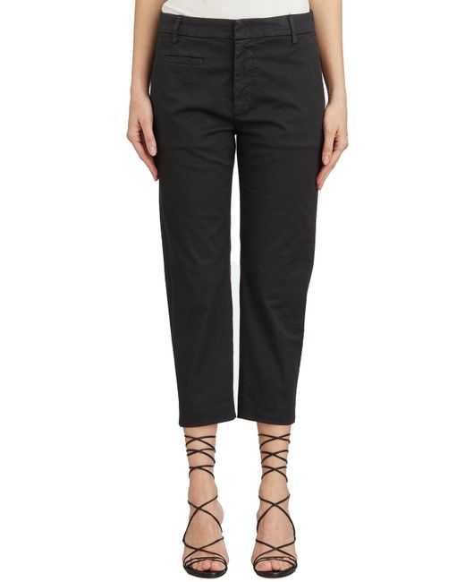 Dondup Black Ariel Cotton Trousers