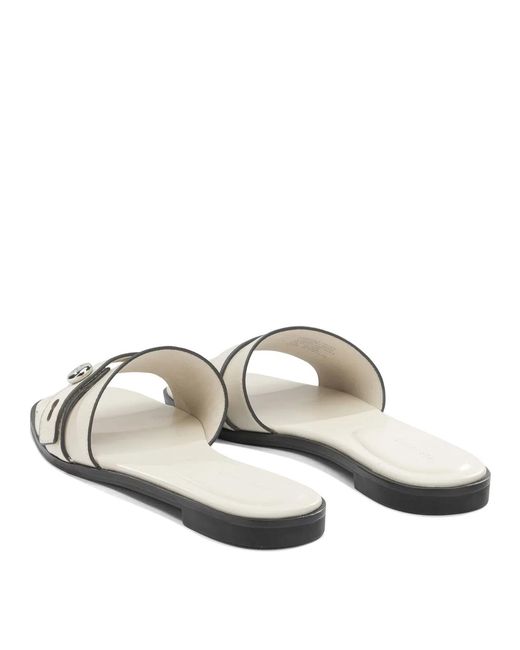 Tory Burch White Leather Sandals