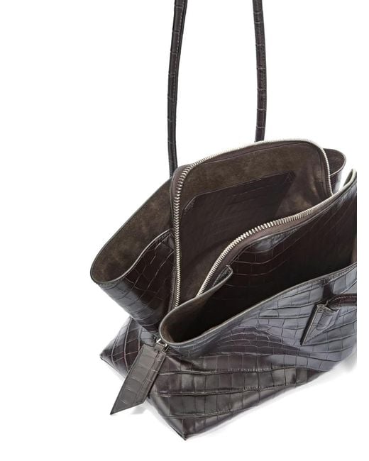 The Attico Black La Passeggiata Medium Tote Bag