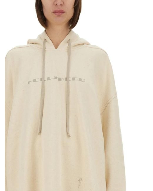 Rick Owens White "Peter" Sweatshirt