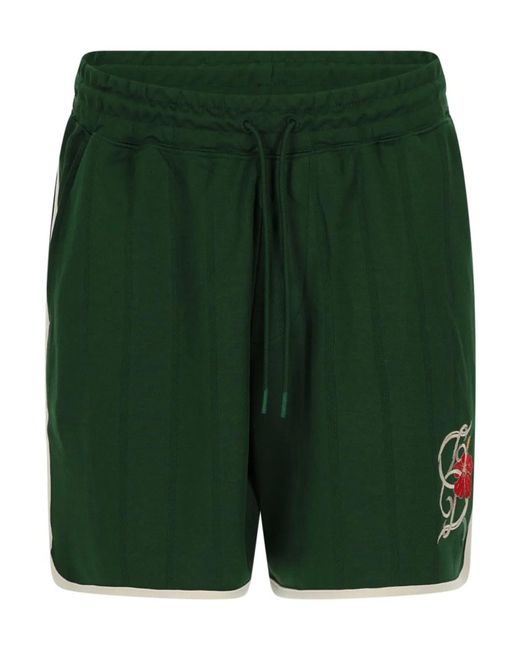 Drole de Monsieur Green Shorts "D Hibiscus" for men