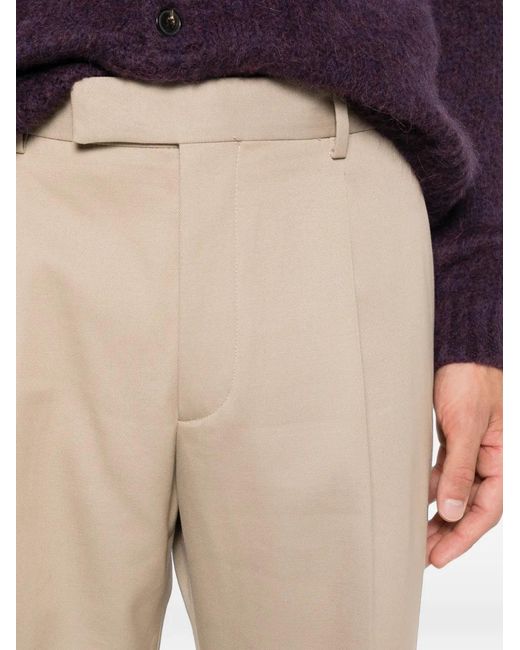 Zegna White Cotton And Wool Trousers for men