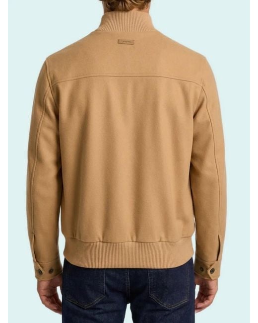 Lardini Blue Camel Sponge Bomber Jacket for men