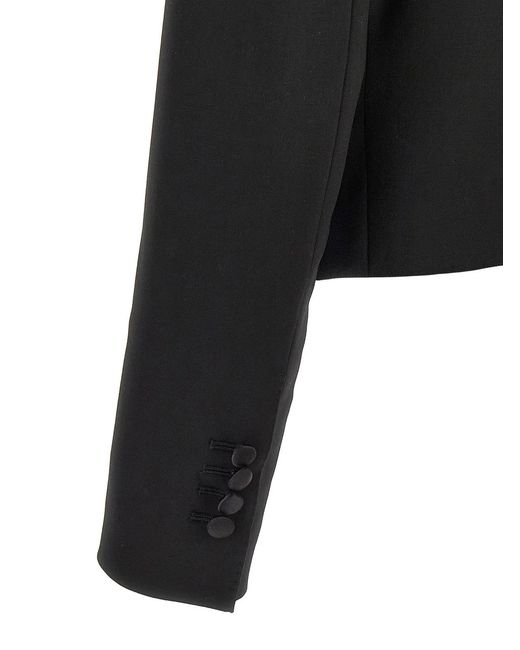 Dolce & Gabbana Black Dolce & Gabbana 'Tuxedo' Crop Blazer
