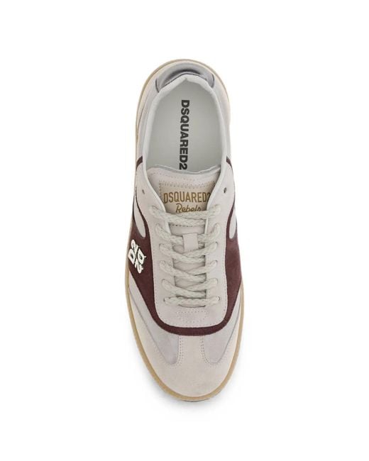 DSquared² Multicolor Calf Leather Goat Leather Lace-Up Sneakers for men