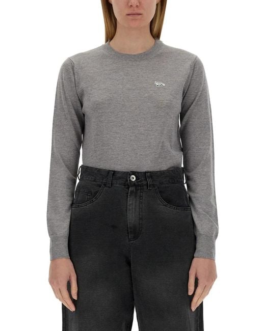 Maison Kitsuné Gray Maison Kitsuné "Baby Fox" Jersey