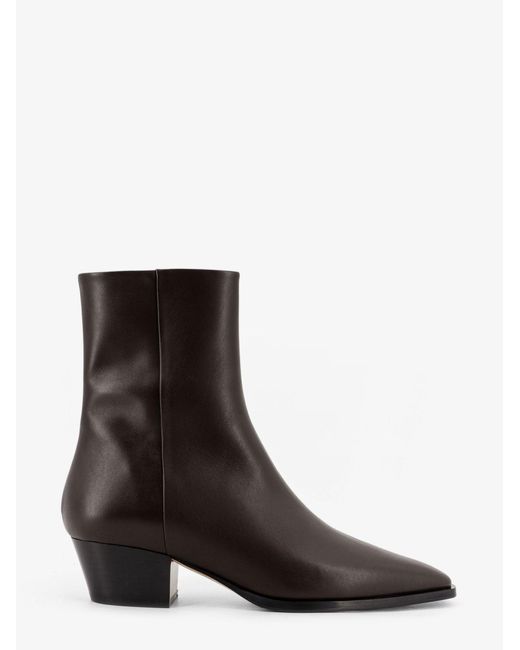 Aeyde White Baba Leather Boots