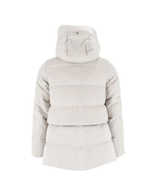 DUNO White Short Parka