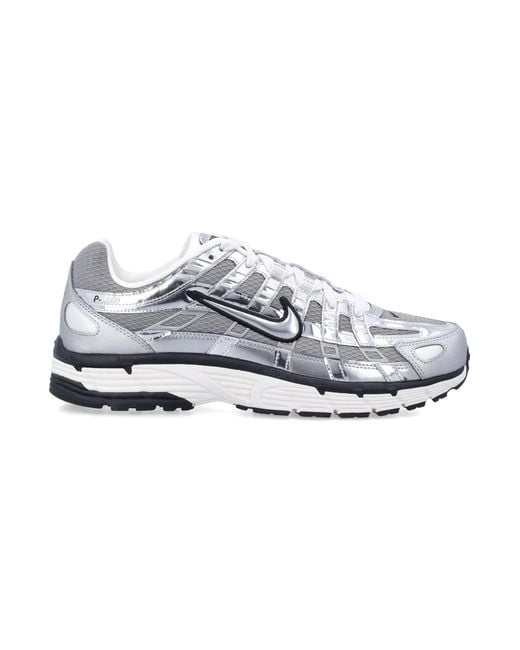 Nike White P-6000 Metallic Sneakers for men