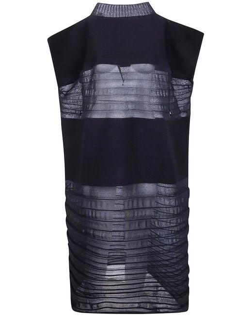 HOMME PLISSÉ Blue Homme Plisse "Moving Knit" Dress