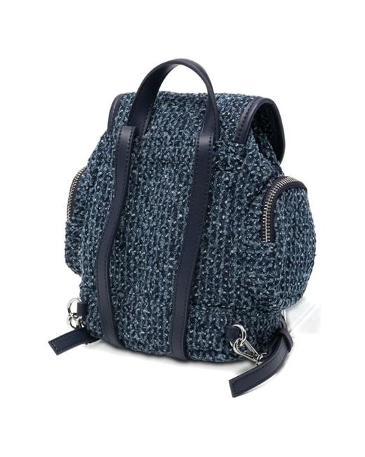 Ganni Blue Mini Denim Backpack