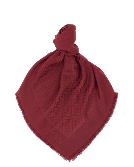 Fendi Red Ff Shawl