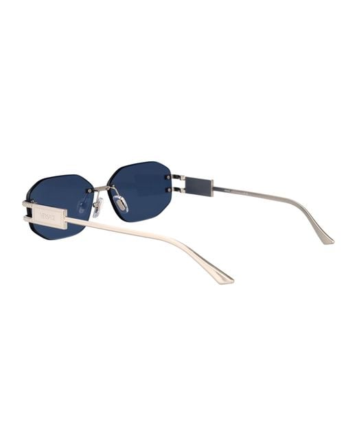 Versace Blue Metal Sunglasses