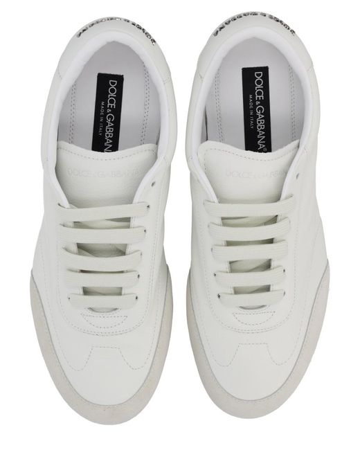 Dolce & Gabbana Natural Dolce & Gabbana Ginnica Soft Leather Sneakers for men