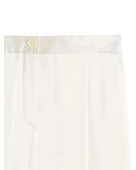 Totême White Soft Tuxedo Skirt
