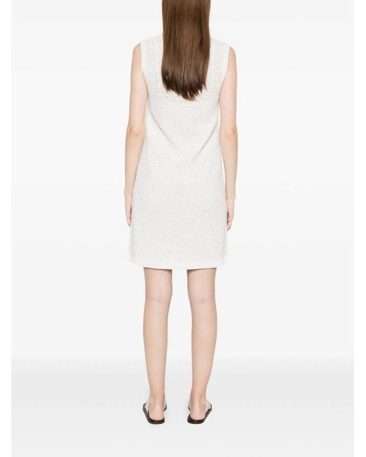 Fabiana Filippi White Cotton Mini Dress