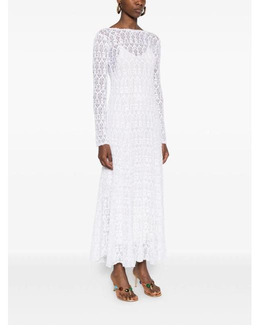Forte_forte White Lace Long Dress