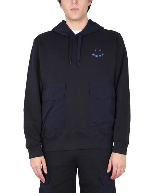 Paul Smith Blue Ps Paul Smith Happy Sweatshirt for men