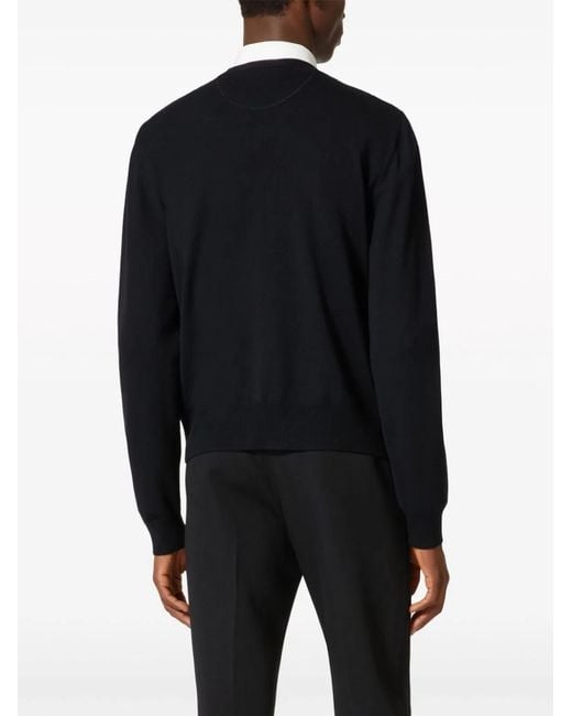 Valentino Garavani Black Wool Sweater for men