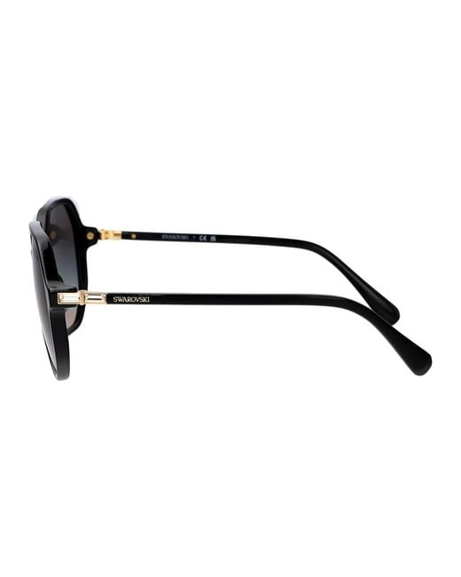 Swarovski Black Acetate Sunglasses