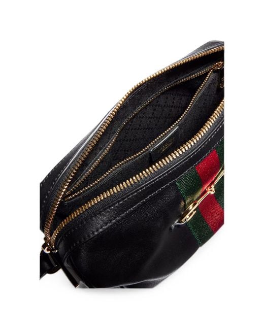 Gucci Black Horsebit Web Small Camera Bag