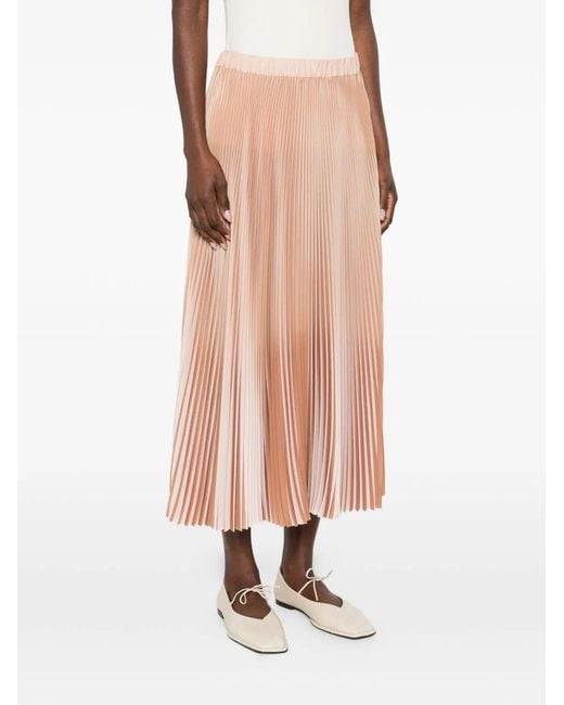 Fabiana Filippi Pink Pleated Long Skirt
