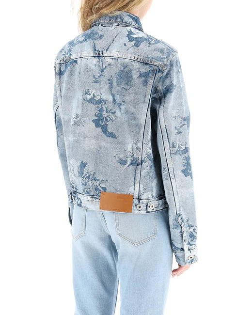 Off-White c/o Virgil Abloh Blue Printed Denim Jacket
