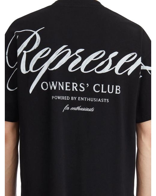 Represent Black T-Shirt Owners Club Script for men