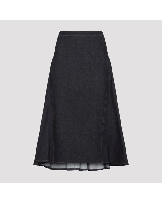 Jacquemus Blue La Jupe De-Nimes Lavoir Cotton Midi Skirt