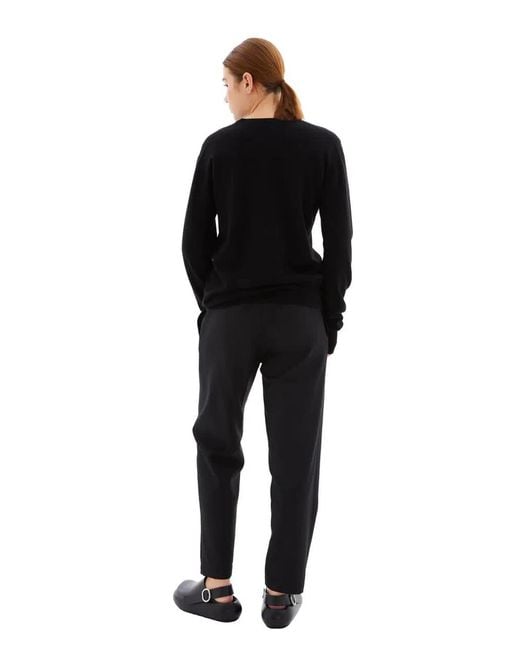 Jil Sander Black Cn Ls Cotton Sweater