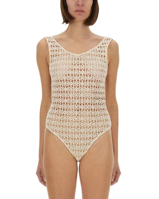 Alysi Natural Macramé Bodysuit