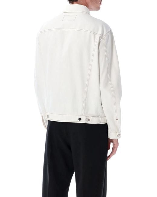 Fendi White Denim Jacket for men