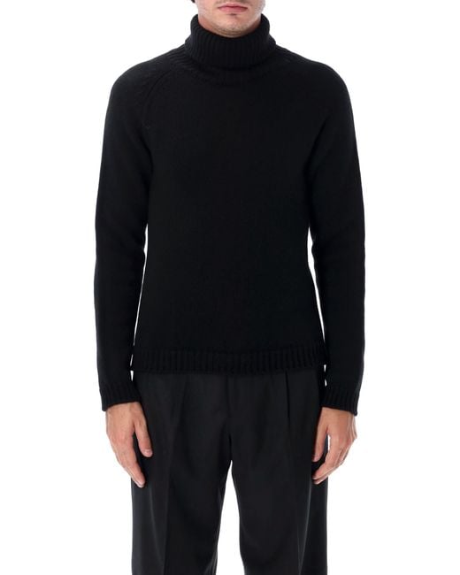 Tom Ford Blue Wool Cashmere Roll-Neck for men