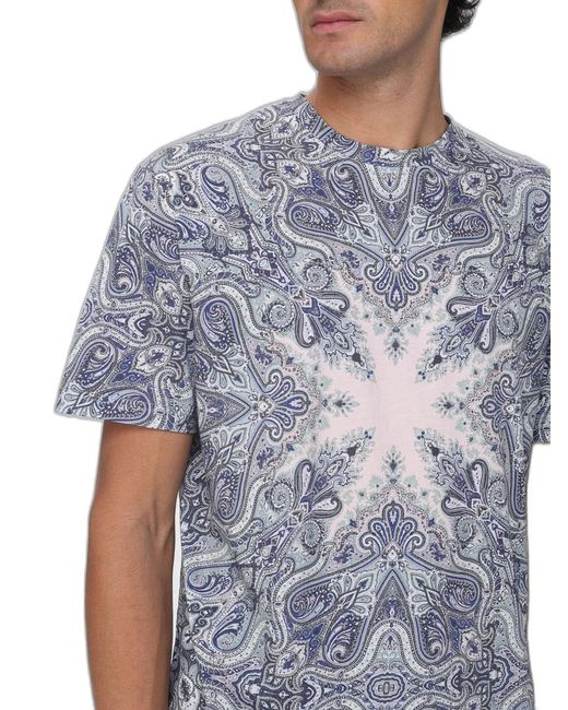Etro Gray T-Shirt Roma for men