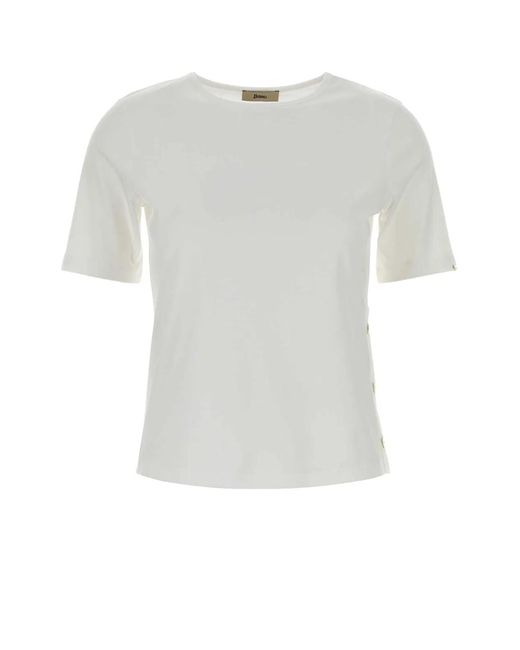 Herno White Tshirt Con Spacchetto