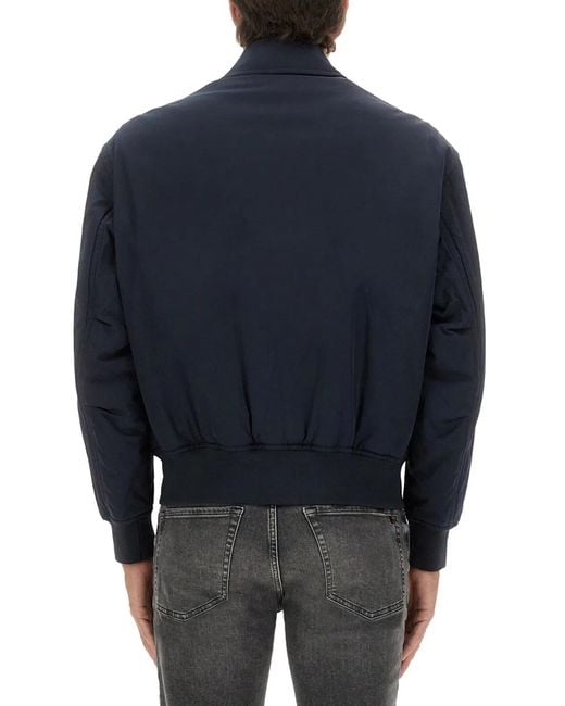 Boss Blue Bomber Jacket With Removable Lining for men