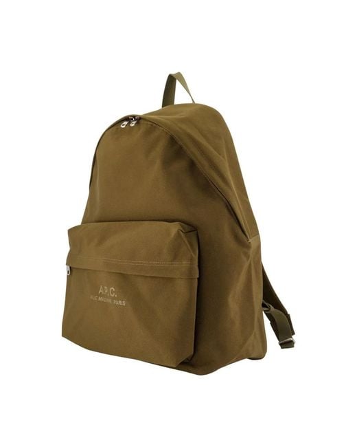 A.P.C. Green Backstage Backpack for men