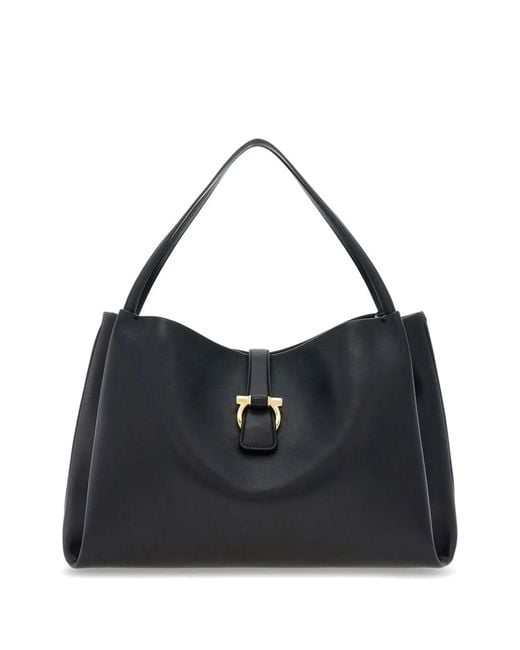 Ferragamo Black Chic Medium Tote Handbag
