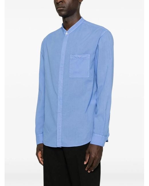 Emporio Armani Blue Cotton Shirt for men