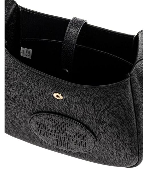 Tory Burch Black Miller Leather Hobo Bag
