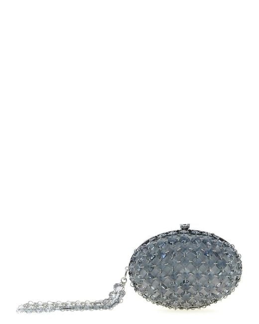 Self-Portrait Gray Self Portrait 'Crystal Chain' Clutch