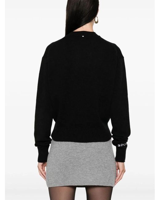 Max Mara Black Wool Crewneck Sweater