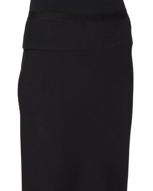Rick Owens Black A Line Bias Skirt
