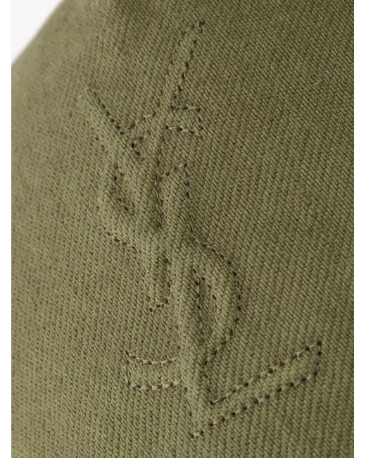 Saint Laurent Green Cassandre Baseball Cap for men